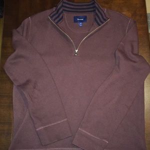 Bergundy Faconnable Quarter-Zip Pullover
